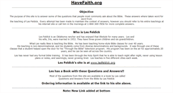 Desktop Screenshot of havefaith.org